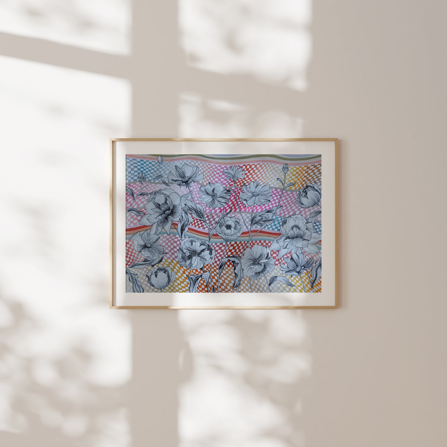 "Floral Checkers 1"