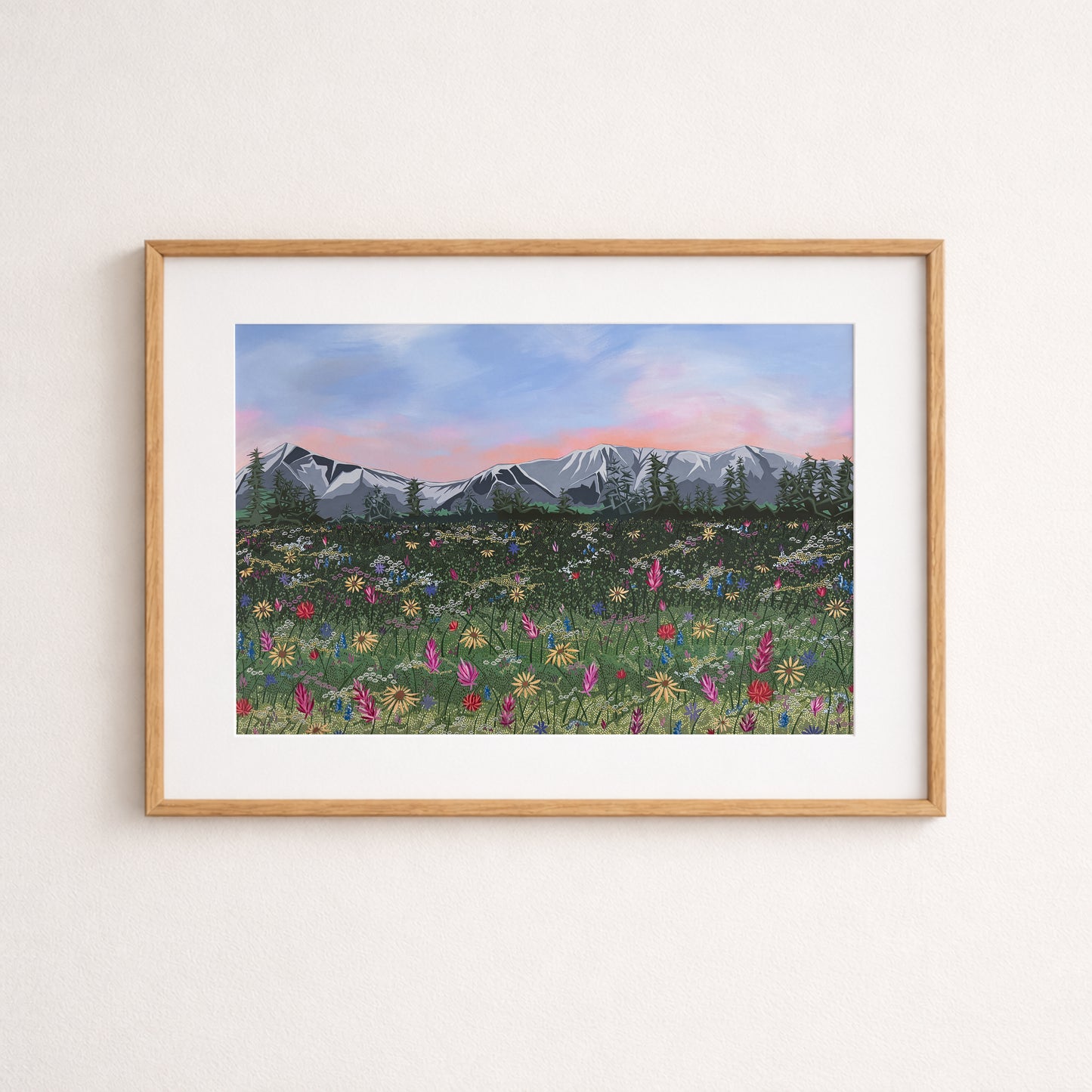 Paradise at the Foot of a Mountain Print
