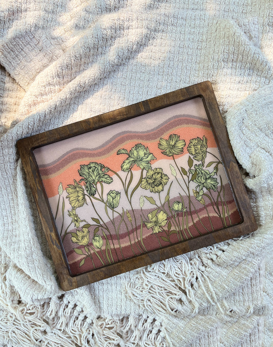 16" x 20.5" Hand-painted tray